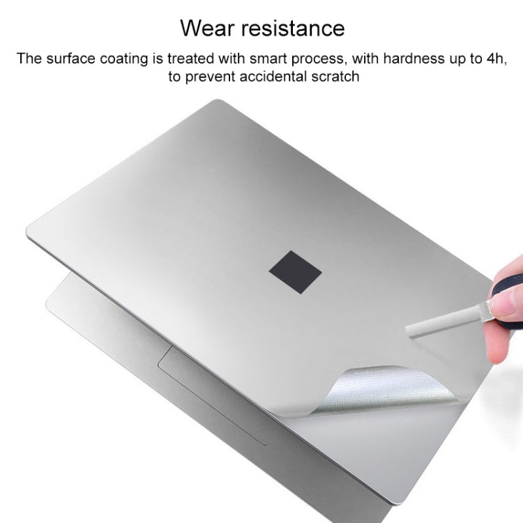 4 in 1 Notebook Shell Protective Film Sticker Set for Microsoft Surface Laptop 3 15 inch (Silver)