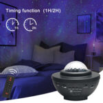 8W USB Charging Music Starry Sky Water Texture Light Atmosphere Lamp with Remote Control (White)