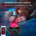 8W USB Charging Music Starry Sky Water Texture Light Atmosphere Lamp with Remote Control (Black)