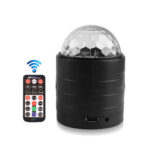 USB Bluetooth Crystal Magic Ball Stage Light with Remote Control (Black)