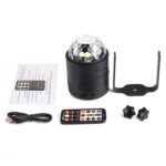 USB Bluetooth Crystal Magic Ball Stage Light with Remote Control (Black)