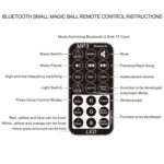 USB Bluetooth Crystal Magic Ball Stage Light with Remote Control (Black)