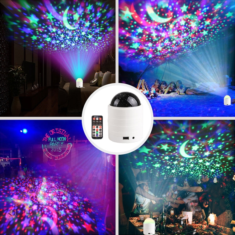 USB Bluetooth Starry Sky Stage Light with Remote Control (Black)