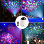 USB Bluetooth Starry Sky Stage Light with Remote Control (White)