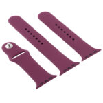 For Apple Watch Series 8&7 41mm / SE 2&6&SE&5&4 40mm / 3&2&1 38mm High-performance Ordinary & Longer Rubber Sport Watch Band with Pin-and-tuck Closure(Violet)