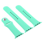 For Apple Watch Series 7 41mm / 6 & SE & 5 & 4 40mm / 3 & 2 & 1 38mm High-performance Ordinary & Longer Rubber Sport Watch Band with Pin-and-tuck Closure(Leave Fragrant Green)