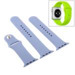 For Apple Watch Series 8&7 41mm / SE 2&6&SE&5&4 40mm / 3&2&1 38mm High-performance Ordinary & Longer Rubber Sport Watch Band with Pin-and-tuck Closure(Lavender Grey)