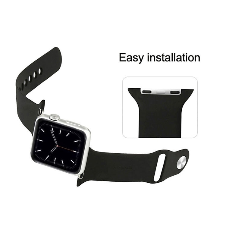 For Apple Watch Series 7 41mm / 6 & SE & 5 & 4 40mm / 3 & 2 & 1 38mm High-performance Ordinary & Longer Rubber Sport Watch Band with Pin-and-tuck Closure(Pinewood Green)