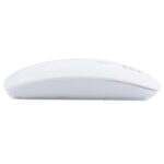 2.4GHz Wireless Ultra-thin Laser Optical Mouse with USB Mini Receiver, Plug and Play(White)