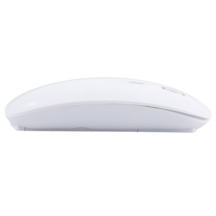 2.4GHz Wireless Ultra-thin Laser Optical Mouse with USB Mini Receiver, Plug and Play(White)