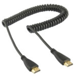 1.4 Version, Gold Plated 19 Pin HDMI Male to HDMI Male Coiled Cable, Support 3D / Ethernet, Length: 60cm (can be extended up to 2m)