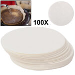 100 PCS Round Coffee Filter Paper, Diameter 60mm(White)