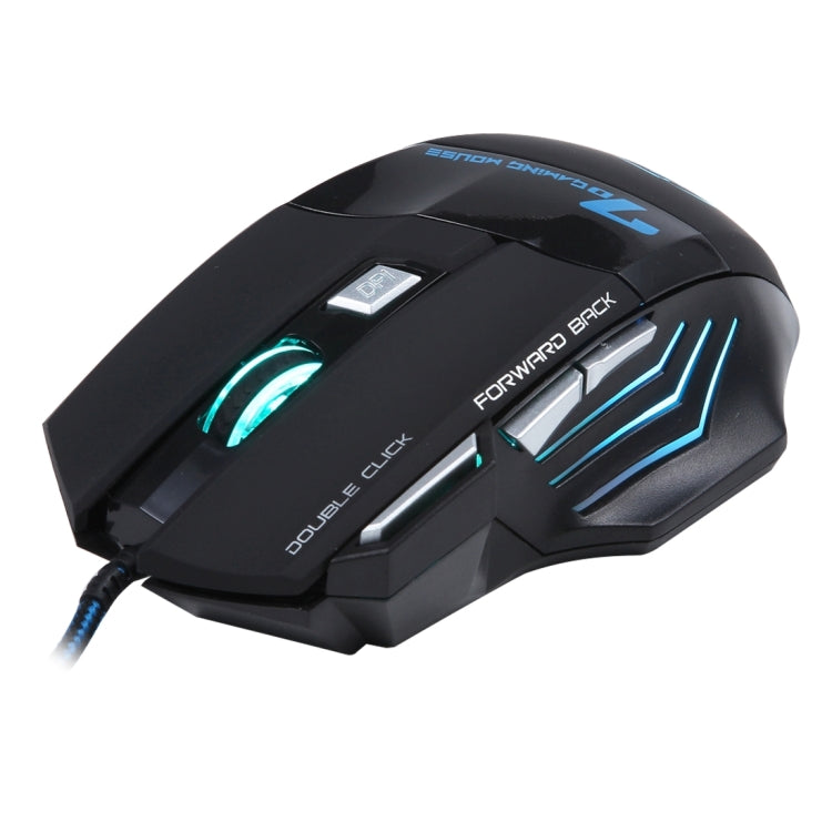 7 Buttons with Scroll Wheel 5000 DPI LED Wired Optical Gaming Mouse for Computer PC Laptop(Black)