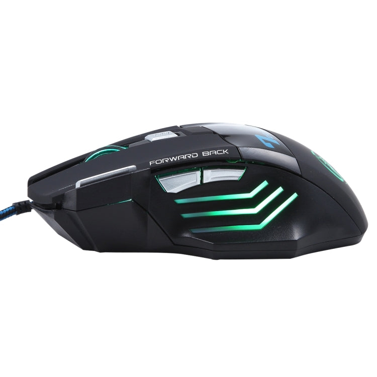 7 Buttons with Scroll Wheel 5000 DPI LED Wired Optical Gaming Mouse for Computer PC Laptop(Black)