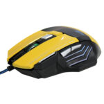 7 Buttons with Scroll Wheel 5000 DPI LED Wired Optical Gaming Mouse for Computer PC Laptop(Yellow)