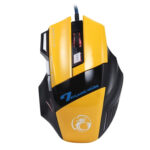 7 Buttons with Scroll Wheel 5000 DPI LED Wired Optical Gaming Mouse for Computer PC Laptop(Yellow)