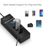 30cm USB-C / Type-C 3.1 Male to 4-Port USB 3.0 Adapter Hub, For Galaxy S8 & S8 + / LG G6 / Huawei P10 & P10 Plus / Xiaomi Mi 6 & Max 2 and other Smartphones(Black)