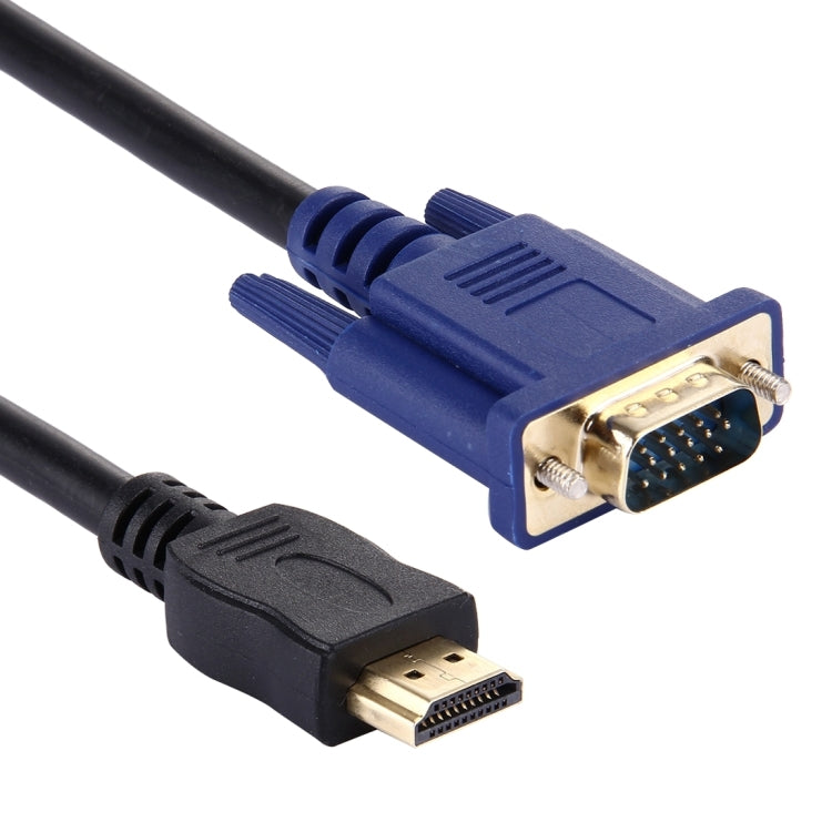 1.8m HDMI Male to VGA Male 15PIN Video Cable(Black)