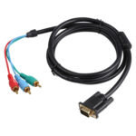 1.5m VGA to 3RCA RGB Cable(Black)