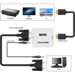 1080P Mini VGA to HDMI Audio Video Converter for HDTV, PC, Laptop and DVD