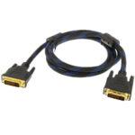 Nylon Netting Style DVI-I Dual Link 24+5 Pin Male to Male M / M Video Cable, Length: 1.5m