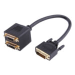 24+1 DVI Male to 2 DVI Female Cable Adapter, Length: 30cm