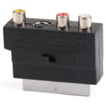 Scart Male to Female with Composite AV + S-Video Sockets(Black)