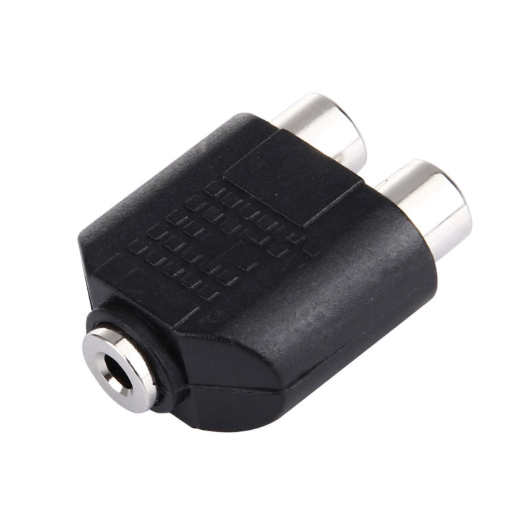 3.5mm Female to 2 RCA Female Adapter(Black)