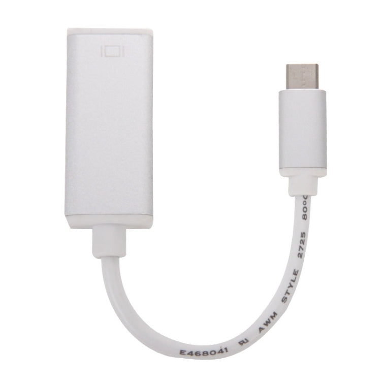 10cm USB-C / Type-C 3.1 to Display Adapter Cable, For MacBook 12 inch, Chromebook Pixel 2015, Nokia N1 Tablet PC(Silver)