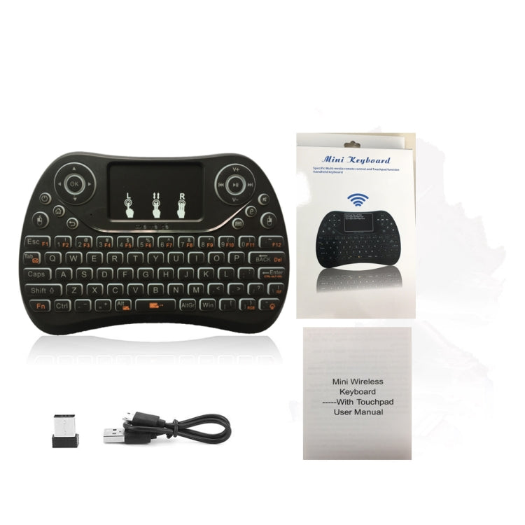 I8 Max 2.4GHz Mini Wireless Keyboard with Touchpad Rechargeable Fly Air Mouse Smart Game 7-color Backlit