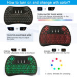 I8 Max 2.4GHz Mini Wireless Keyboard with Touchpad Rechargeable Fly Air Mouse Smart Game 7-color Backlit