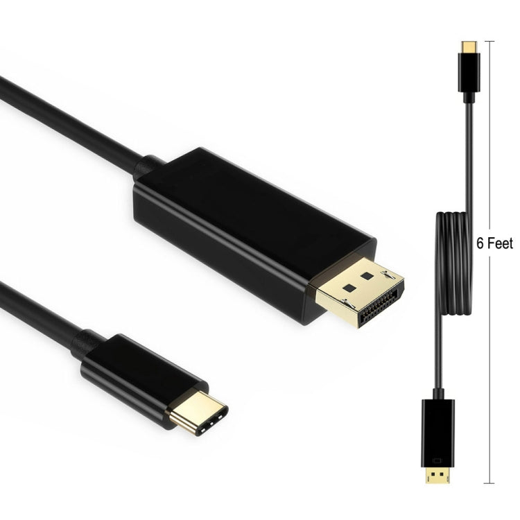 4K 60Hz Type-C to DP DisplayPort Connecting DP Adapter Cable, Cable Length: 1.8m