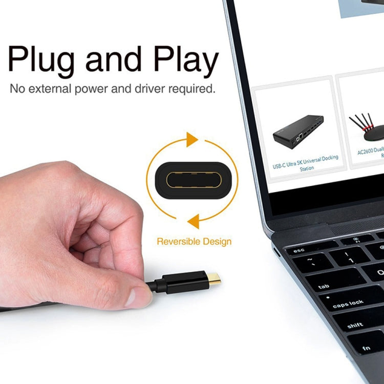 4K 60Hz Type-C to DP DisplayPort Connecting DP Adapter Cable, Cable Length: 1.8m