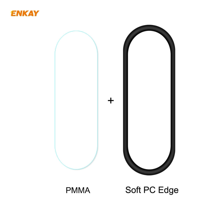 For Xiaomi Mi Band 4 2 PCS ENKAY Hat-Prince 3D Full Screen Soft PC Edge + PMMA HD Screen Protector Film