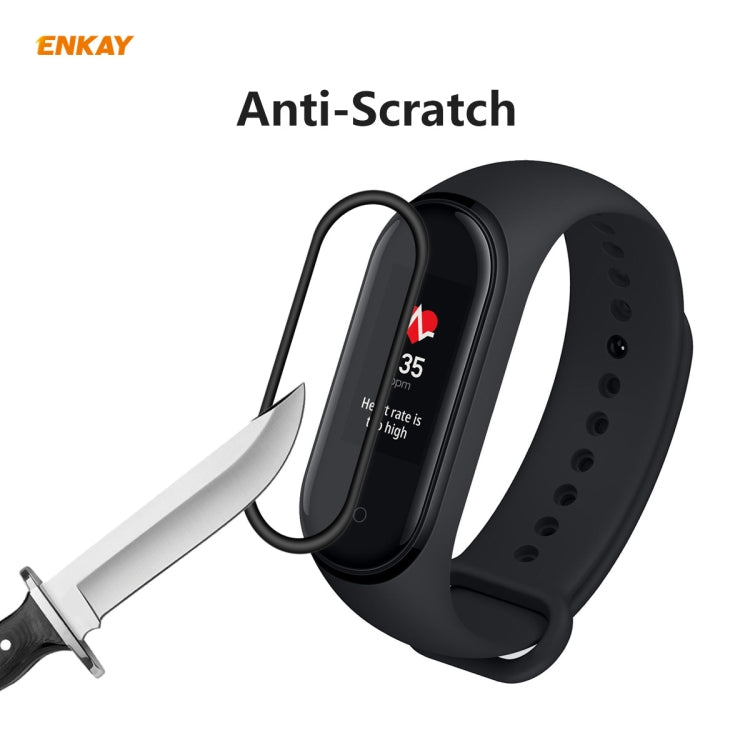 For Xiaomi Mi Band 4 2 PCS ENKAY Hat-Prince 3D Full Screen Soft PC Edge + PMMA HD Screen Protector Film