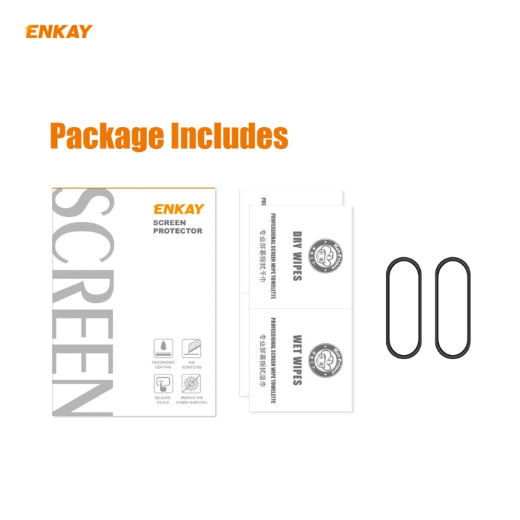 For Xiaomi Mi Band 4 2 PCS ENKAY Hat-Prince 3D Full Screen Soft PC Edge + PMMA HD Screen Protector Film