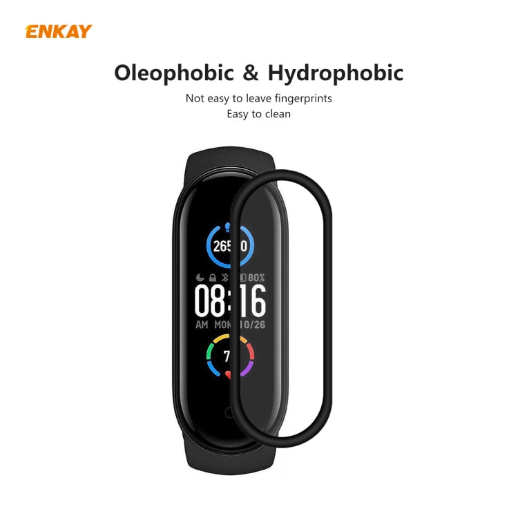 1 PCS For Xiaomi Mi Band 5 ENKAY Hat-Prince 3D Full Screen Soft PC Edge + PMMA HD Screen Protector Film