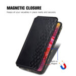 For Galaxy S20 FE(4G/5G) / S20 Lite Cubic Grid Pressed Horizontal Flip Magnetic PU Leather Case with Holder & Card Slots & Wallet(Black)