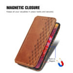 For Galaxy S20 FE(4G/5G) / S20 Lite Cubic Grid Pressed Horizontal Flip Magnetic PU Leather Case with Holder & Card Slots & Wallet(Brown)