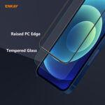 For iPhone 12 / 12 Pro 2pcs ENKAY Hat-Prince Anti-drop Full Glue Tempered Glass Full Screen Film Anti-fall Protector