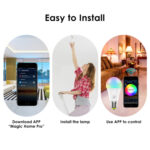 7W  E27 RGBCW WIFI LED smart bulb wireless smart home automation light(RGBCW+Warm White+White)