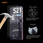 For Samsung Galaxy S21 5G 2pcs ENKAY Hat-Prince Full Glue 0.26mm 9H 2.5D Tempered Glass Full Coverage Film Support Fingerprint Unlock