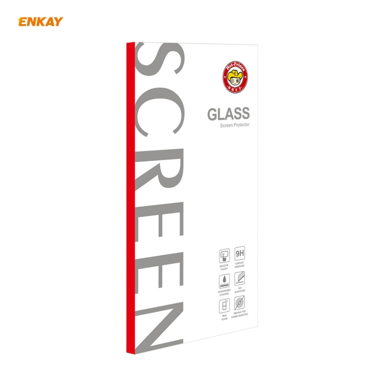 For Samsung Galaxy S21 5G 2pcs ENKAY Hat-Prince Full Glue 0.26mm 9H 2.5D Tempered Glass Full Coverage Film Support Fingerprint Unlock