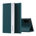 For Samsung Galaxy S20 Side Electroplated Magnetic Ultra-Thin Horizontal Flip Leather Case with Holder(Green)