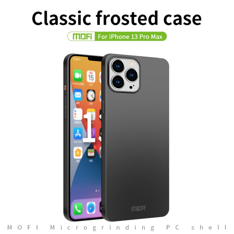 For iPhone 13 Pro Max  MOFI Frosted PC Ultra-thin Hard Case(Black)