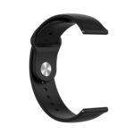 Monochrome Silicone Watch Band for Samsung Galaxy Watch Active 2 22mm(black)