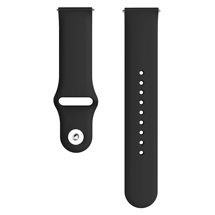 Monochrome Silicone Watch Band for Samsung Galaxy Watch Active 2 22mm(black)