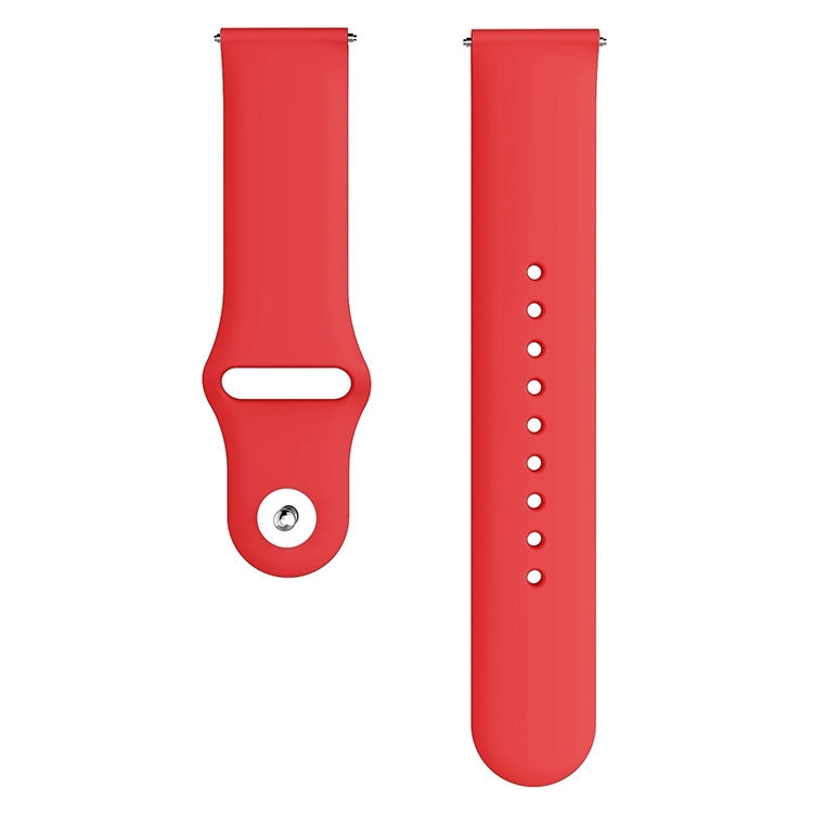 Monochrome Silicone Watch Band for Samsung Galaxy Watch Active 2 22mm(red)