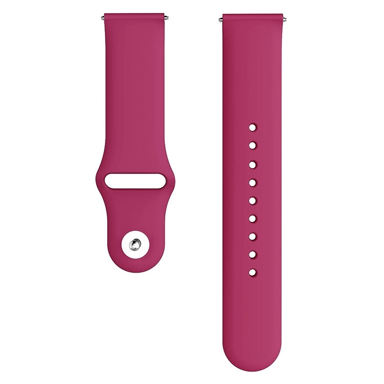 Monochrome Silicone Watch Band for Samsung Galaxy Watch Active 2 22mm(wine red)