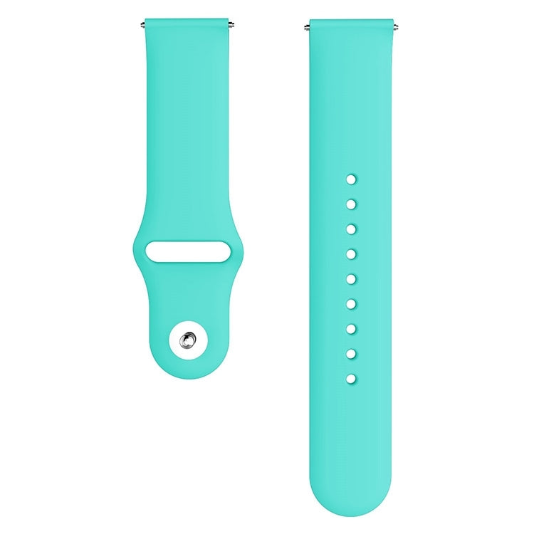 Monochrome Silicone Watch Band for Samsung Galaxy Watch Active 2 22mm(teal)